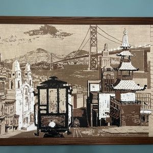 VTG Robert Bushong SilkScreen on Linen Tapesty